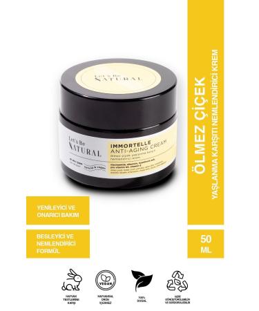 Lets be natural Immortelle Anti-Aging Moisturizing Cream Anti-Aging and Anti-Wrinkle Cream 50ml Natural