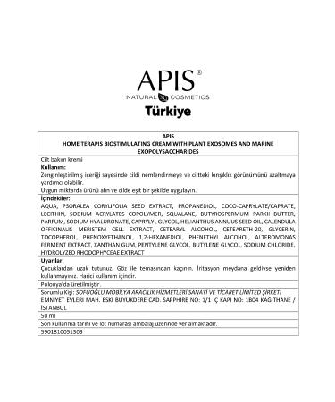 Apis Natural Cosmetics Anti-Aging Home Therapist Herbal Exosome Cream 50ml - Buy Online on GoSupps.com