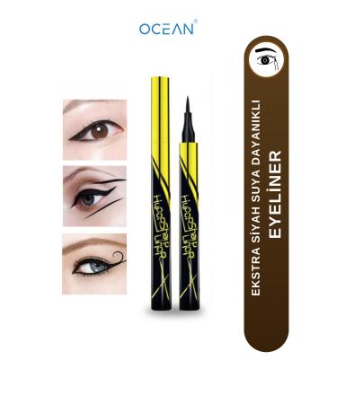 Ocean 1111 Eyeliner Hypersharp Liner Extra Black Easy to Apply Waterproof