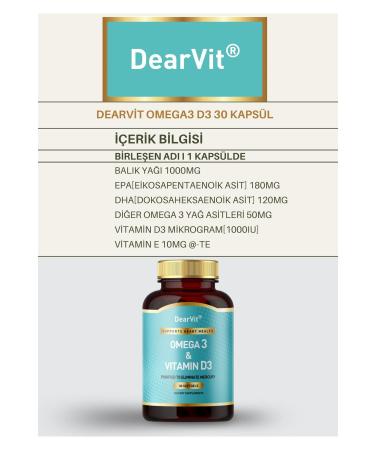 DEARVIT OMEGA 3 VITAMIN D3 30 CAPSULES - Buy Online on GoSupps.com