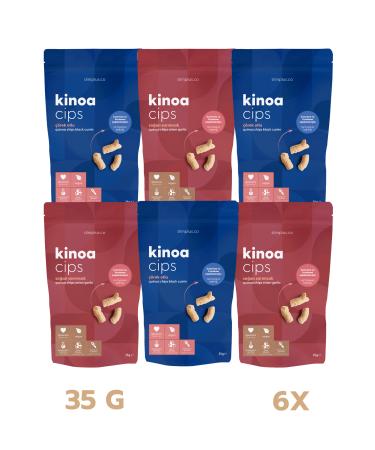 slimplus 6 Pack 35G Gluten Free Vegan Fat Free Quinoa Chips Mix Pack