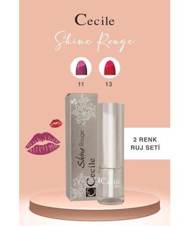 Cecile Shine Rouge Lipstick Series Shiny and Moist Full Lips 11-13
