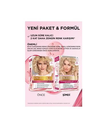 L'Oreal Paris Excellence Creme Hair Dye 10 Light Blonde - Buy Online on GoSupps.com