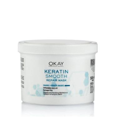OKAYPROFESSIONNEL Keratin Smooth Repair and Protective Hair Care Mask Mega Size 500 Ml - Buy Online on GoSupps.com