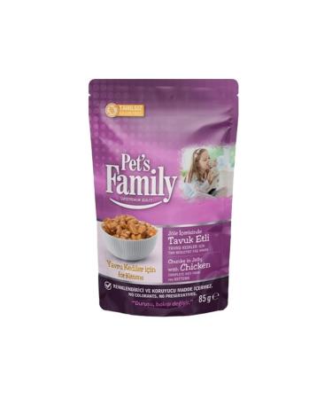 Pets Family Pouch Kitten Chicken Jelly 85gr 24 Piece Set