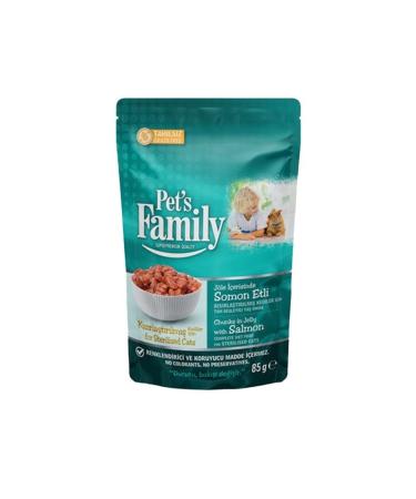 Pets Family Pouch Neutered Cat Salmon Jelly 85 gr x 24 Pack