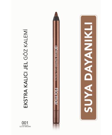 Flormar Waterproof Shiny Gel Eyeliner Pencil That Allows You to Create Eye-Catching Looks - 001 eleg.1290