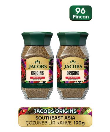 Jacobs Origin Southeast Granulated Coffee Glass Jar 95 gr X 2 Pcs