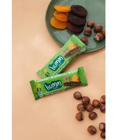 Humm Organic Organic Vegan Apricot Hazelnut Oatmeal Bar 27g X 12 Pieces - Buy Online on GoSupps.com