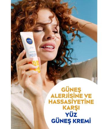 NIVEA SUN Sensitive Face Sun Cream 50ml Sensitive and Allergic Skin SPF50 High Protection UVA UVB Protection - Buy Online on GoSupps.com