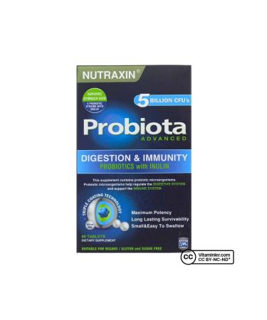 Nutraxin Probiota Advanced Probiotic Complex Containing Supplementary Food 60 Tablets - Buy Online on GoSupps.com