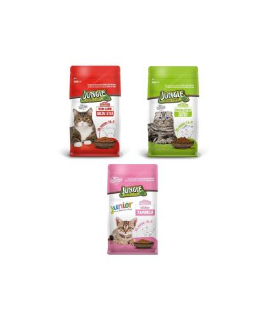 Jungle Lamb Meat (ADULT) - Chicken&Fish (ADULT) - Chicken (KITTEN) Cat Food (1X500GR)