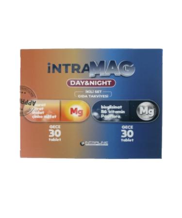 Intraline Intramag Day&night Magnesium Vitamin B6 Passiflora Food Supplement Double Set 30 30 Tablets - Buy Online on GoSupps.com