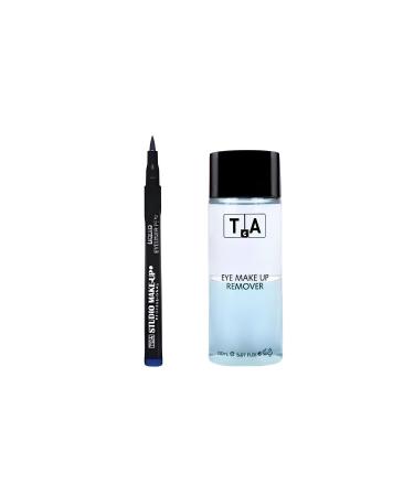 TCA Studio Make Up Tca Studio Make-Up Eye Makeup Remover 150 ml - Liquid Eyeliner (Blue 03) Eyeliner Gift