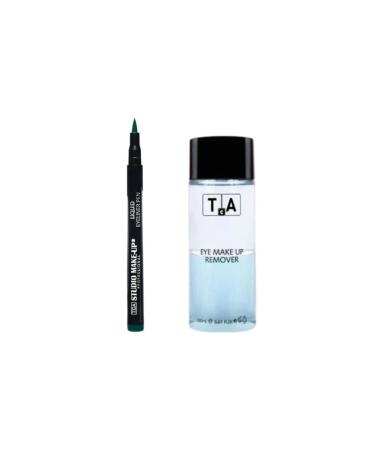 TCA Studio Make Up Tca Studio Make-Up Eye Makeup Remover 150 ml - Liquid Eyeliner (1004 Green) Eyeliner Gift