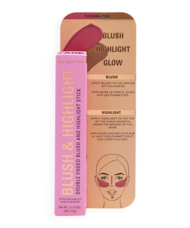 Revolution Blush & Highlighter Stick Flushing Pink - Buy Online on GoSupps.com