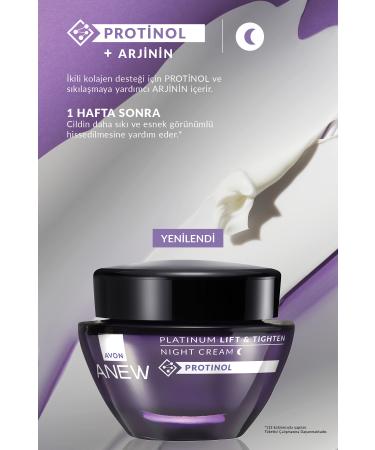 Avon Anew Platinum Lift & Tighten Night Cream 50 Ml. Triple Set - Buy Online on GoSupps.com