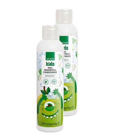 Avon Kids 2 in 1 Apple Scented Shampoo and Conditioner for Children 200 Ml. Duo Set