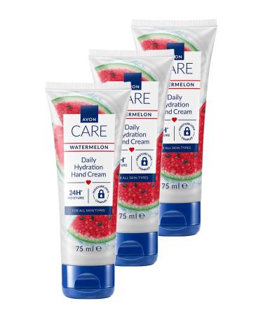 Avon Care Watermelon Scented Hand Cream 75 Ml. Set of Three