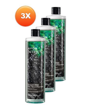 Avon Senses Natures Edge Men's Hair Body and Face Wash 500 Ml. Triple Set - Buy Online on GoSupps.com