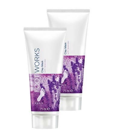 Avon Footworks Lavender Essence Foot Clay Mask 75 Ml. Set of Two