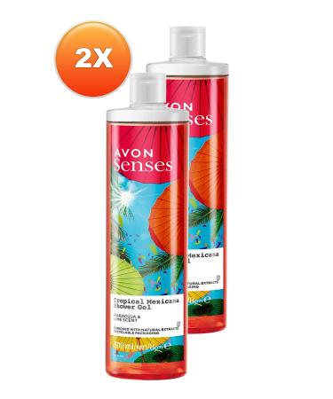 Avon Tropical Mexicana Passion Fruit and Lemon Scented Shower Gel 500 Ml. Set of Two - Buy Online on GoSupps.com