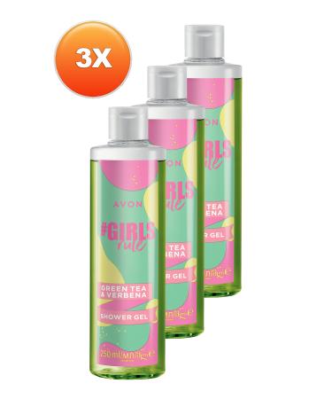 Avon Girls Rule Verbena and Green Tea Scented Shower Gel 250 Ml. Triple Set - Buy Online on GoSupps.com