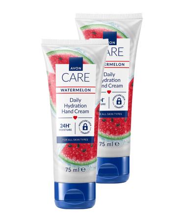 Avon Care Watermelon Scented Hand Cream 75 Ml. Set of Two