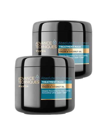 Avon Advance Techniques Argan and Coconut Oil Hair Mask 375 Ml. Duo Set