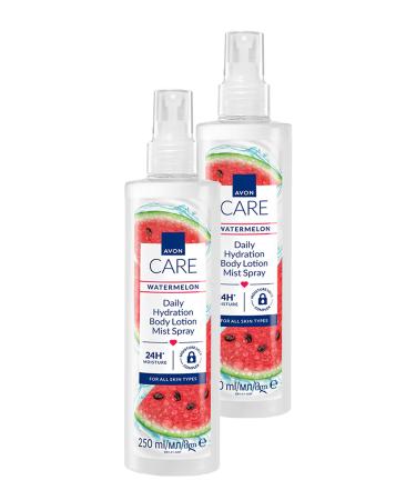 Avon Care Watermelon Watermelon Scented Moisturizing Body Lotion Spray 250 Ml. Set of Two