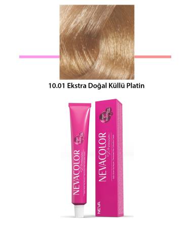 MenSak Premium 10.01 Extra Natural Ash Platinum - Permanent Cream Hair Dye 50 g Tube