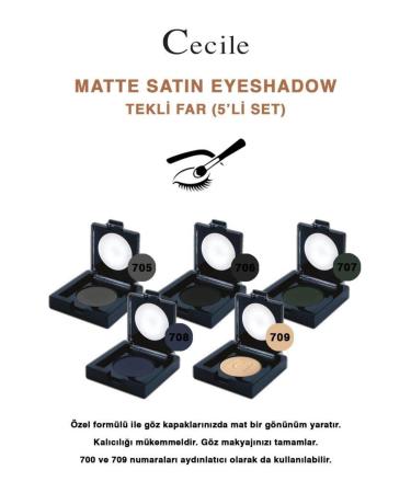 Cecile Matte Intense Pigmented Dark Shades Eyeshadow 705-706-707-708-709