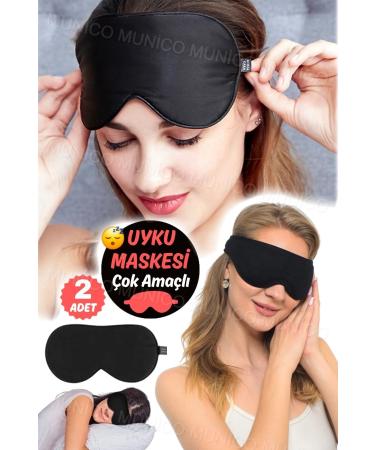 Gaggani 2 Pieces Perfect Shading and Elasticity Stylish Design Silk Eye Mask - Lightness and Comfort