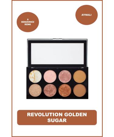 Revolution Ultra Golden Sugar 8-Piece Pink Blush Palette