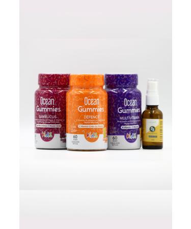 Ocean Gummies Sambucus Ocean Gummies Defense Ocean Gummies Multivitamin and Estellife D3 Kids Pack - Buy Online on GoSupps.com