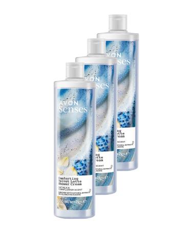 Avon Senses Relaxing Oat Milk and Cornflower Shower Cream 500 Ml. Triple Set