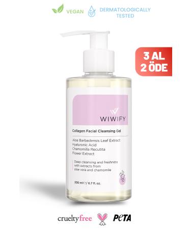 WIWIFY Purifying Refreshing Facial Cleansing Gel (aloe Vera and Chamomile Extract) 200 Ml