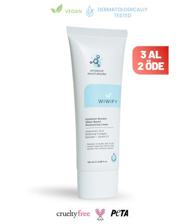 WIWIFY Water Based Intensive Moisturizing Face Cream 100 ml All Skin Types 24 Hour Effective