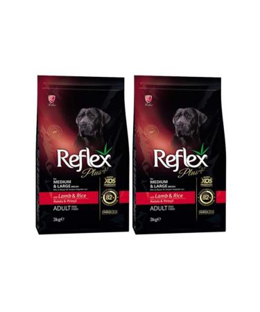 Reflex Plus Medium Large Breed Lamb Rice Adult Dog Food 3 kg 2 Pieces