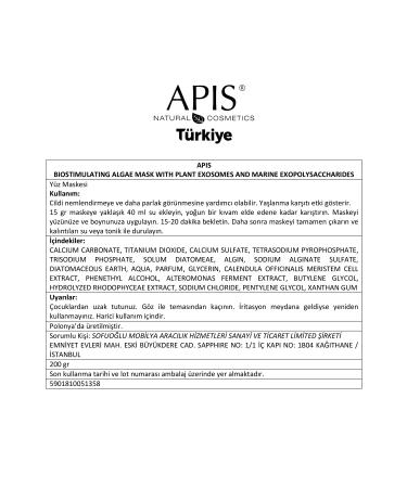 Apis Natural Cosmetics Anti-Aging Exosomes Pro Herbal Algae Mask 200g - Buy Online on GoSupps.com