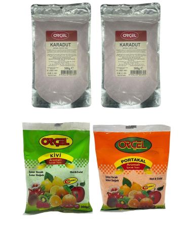 OR EL 1 Orange + 1 Kiwi + 2 Black Mulberry Flavored Drink Powder Oralet Tea 4 X300gr.