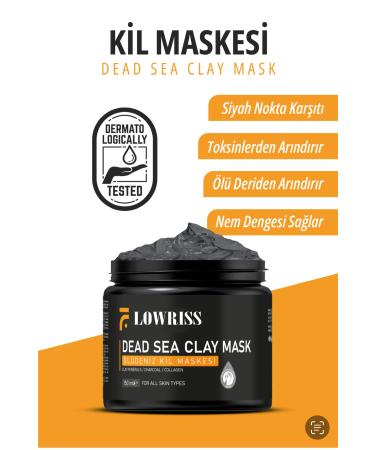 LOWRISS Collagen Dead Sea Mask Anti-Aging Acne and Blackhead Mask 150 gr