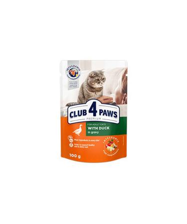 Club4Paws DUCK PREMIUM POUCH CAT FOOD 100 GR X 6 PIECES 451121
