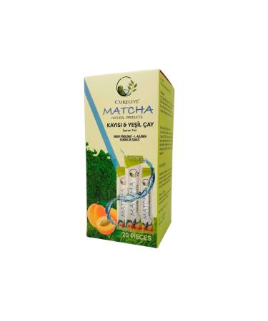 CURELIVE Matcha Apricot Flavored Detox Burner Form Matcha Tea 1 Box