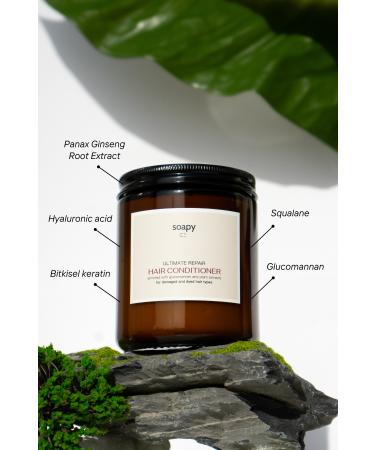 Soapy Co Ultimate Repair Conditioner - Silicone-Free Hair Care with Repairing and Revitalizing Effects - 230 mL - Buy Online on GoSupps.com