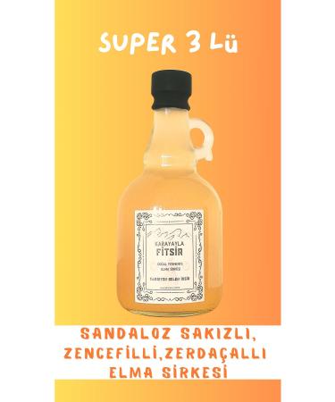 Karayayla Weight Loss Organic Apple Cider Vinegar with Sandaloz Gum Ginger and Turmeric 500 ml