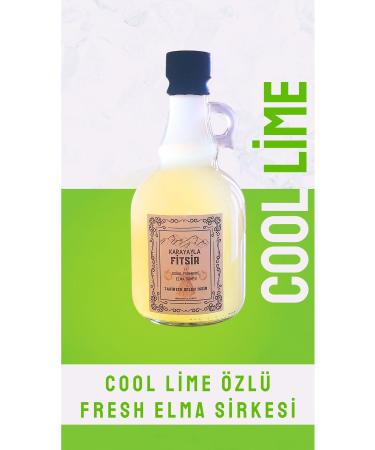 Karayayla Cool Lime Extract Prebiotic Organic Apple Cider Vinegar 500 ml - Special Glass Bottle