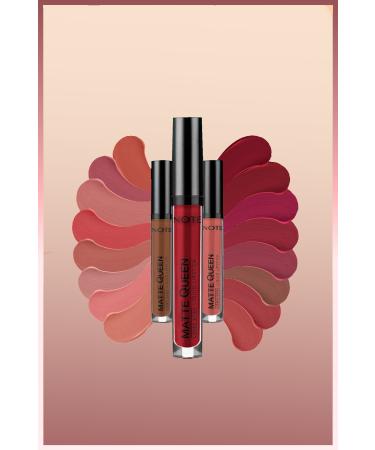 Note Cosmetics Matte Queen Lipstick Permanent Matte Liquid Lipstick - 14 Bold Berry - Red - Buy Online on GoSupps.com