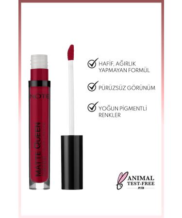 Note Cosmetics Matte Queen Lipstick Permanent Matte Liquid Lipstick - 17 Lady Dancer - Red - Buy Online on GoSupps.com