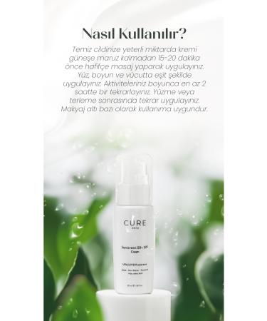 Cure dela Sunscreen 50 Spf Sun Cream - Uva/uvb Protection - Panthenol & Niacinamide & Hyaluronic Acid - Buy Online on GoSupps.com